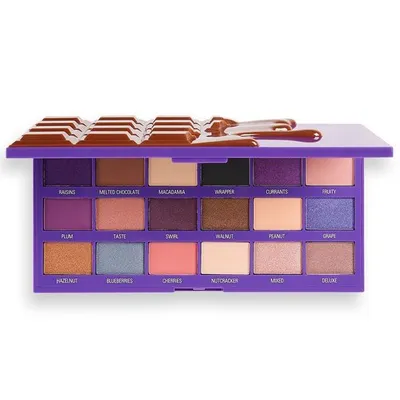 I Heart Revolution I Heart Revolution, Chocolate Fruit and Nut Eyeshadow Palette (Paleta 18 cieni do powiek)