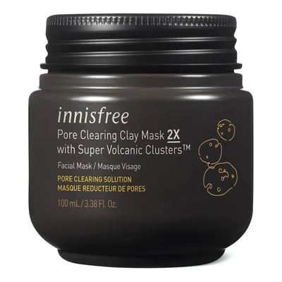 Innisfree Pore Cleansing Face Mask x2 with Super Volcanic Clusters (Maseczka zwężająca pory z glinką)