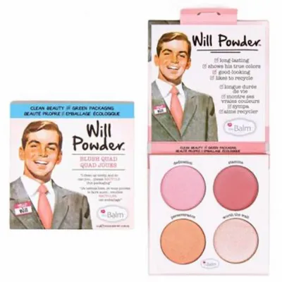 The Balm Clean & Green Will Powder Blush Quad (Paleta róży)