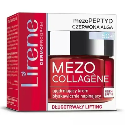 Lirene Dermoprogram Mezo Collagene, Ujędrniający krem na dzień błyskawicznie napinający SPF15 50+