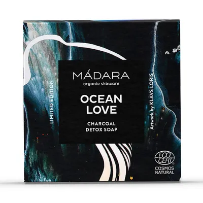 Madara Organic Skincare Ocean Love, Charocal Detox Soap (Oczyszczające mydło z węglem)