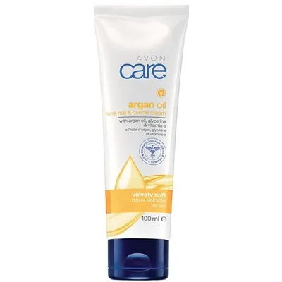 Avon Care, Argan Oil, Hand Nail and Cuticle Cream With Argan Oil, Glycerine and Vitamin E (Nawilżający krem do rąk, skórek i paznokci)