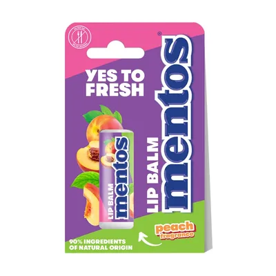 Mentos  Yes To Fresh, Peach Lip Balm (Brzoskwiniowy balsam do ust)