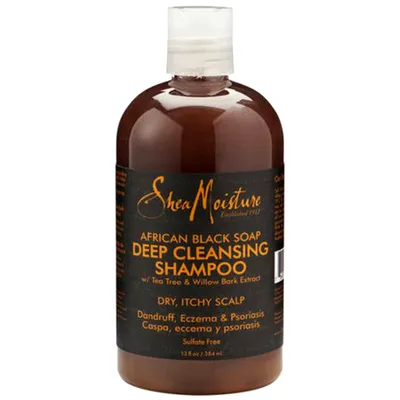 Shea Moisture African Black Soap, Deep Cleansing Shampoo (Głęboko oczyszczający szampon z afrykańskim czarnym mydłem)