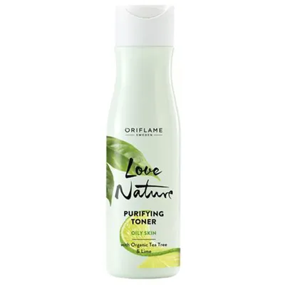 Oriflame Love Nature, Purifying Toner with Organic Tea Tree & Lime (Oczyszczający tonik z organicznym drzewem herbacianym i limonką)