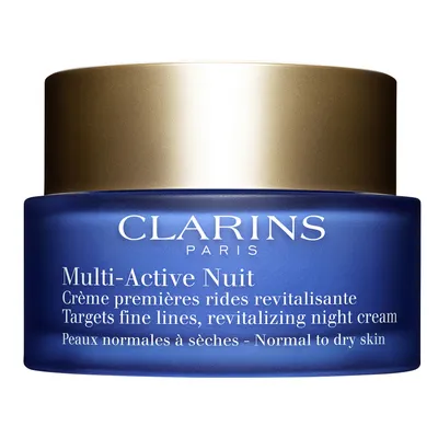 Clarins Multi-Active Nuit, Creme Premieres Rides Revitalisante [Revitalising Night Cream] (Przeciwzmarszczkowy krem dla skóry normalnej i mieszanej na noc)