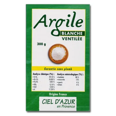 Ciel d'Azur Argile Blanche Ventilee (Ekologiczna glinka biała kaolinowa)