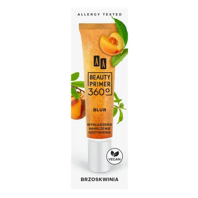 AA Beauty Blur Primer 360°, Baza wygładzająca z brzoskwinią