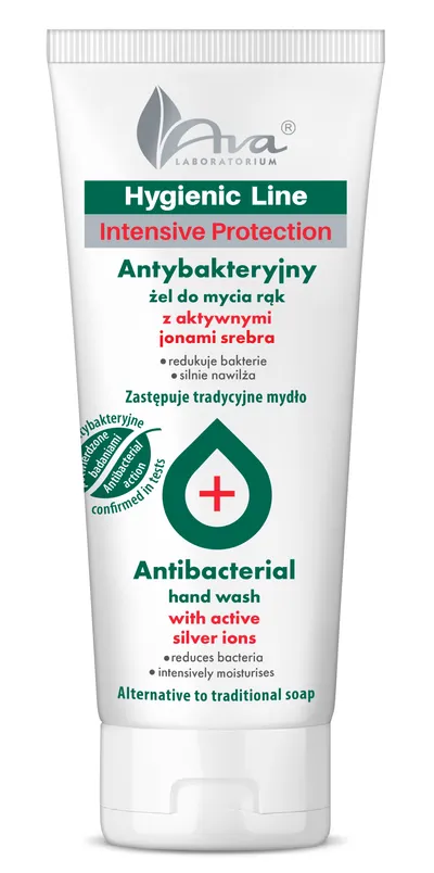 Laboratorium Kosmetyczne AVA Hygienic Line Intensive Protection, Antibacterial Hand Wash with Active Silver Ions (Antybakteryjny żel do mycia rąk z aktywnymi jonami srebra)