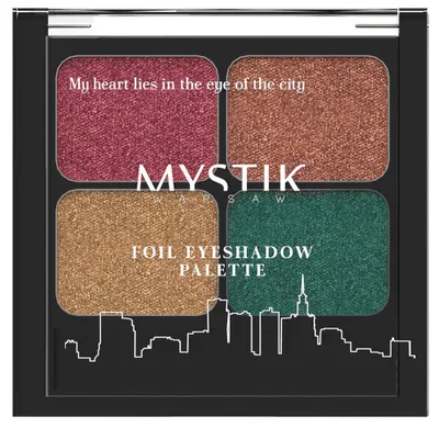 Mystik Warsaw After Party, Foil Eyeshadow Palette (Paletka cieni foliowych)