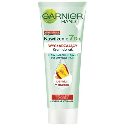 Garnier Nawilżanie 7 dni, Krem do rąk z ekstraktem z mango