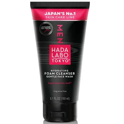 Hada Labo Tokyo Hydrating Foam Cleanser Gentle Face Wash (Krem-pianka oczyszczająca do mycia twarzy dla mężczyzn)