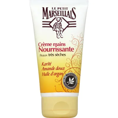 Le Petit Marseillais Recettes Méditerranéennes, Crème Mains Nourrissante (Odżywczy krem do rąk z masłem karite, olejem migdałowym i arganowym)