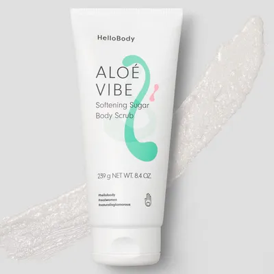HelloBody Aloe Vibe, Softening Sugar Body Scrub (Wygładzający cukrowy peeling do ciała)