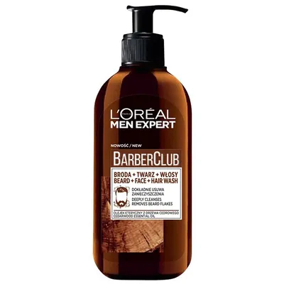 L'Oreal Paris Men Expert, Barber Club 3 in 1 Shampoo (Szampon do brody, twarzy i włosów)