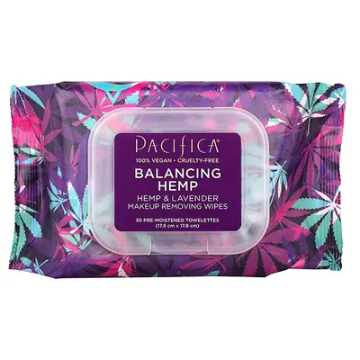 Pacifica Balancing Hemp & Lavender Makeup Removing Removing Wipes (Chusteczki do demakijażu)