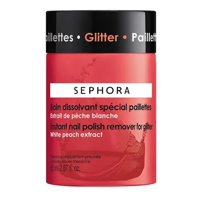 Sephora Instant Nail Polish Remover for Glitter (Ekspresowy zmywacz do lakieru z brokatowymi drobinkami)