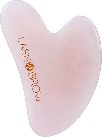 Lash Brow Gua Sha, Kamień do masażu z różowego kwarcu