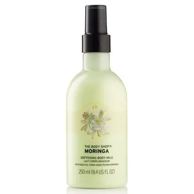 The Body Shop Moringa, Milk Body Lotion (Mleczko do ciała w sprayu o zapachu kwiatu moringa)