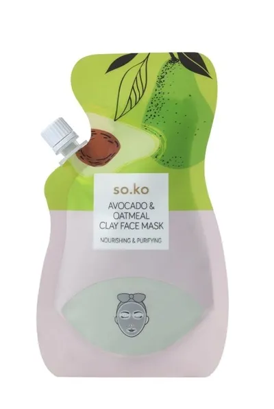 So.Ko Avocado & Oatmeal Clay Face Mask (Maseczka do twarzy)