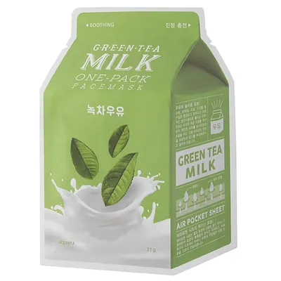 A'pieu Green Tea Milk, One - Pack (Maseczka kojąca)