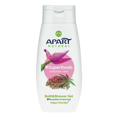 Apart #Superfoods, Banana Flower + Hemp Bath & Shower Gel (Żel pod prysznic i do kąpieli `Kwiat bananowca + konopia`)