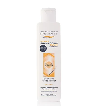 Byphasse Family Shampooing, Hair Shampoo Nourrit Adoucit (Szampon dla włosów suchych i zniszczonych)