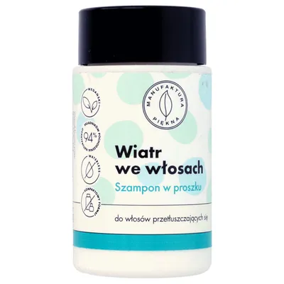 Manufaktura Piękna Szampon w proszku do włosów przetłuszczających się `Wiatr we włosach`