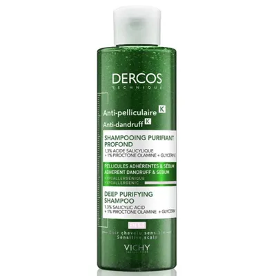 Vichy Dercos K,  Anti Dandruff Deep Purifying Shampoo (Oczyszczający szampon przeciwłupieżowy)