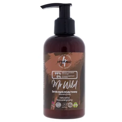 4Organic Mr Wild, Żel do mycia brody i twarzy