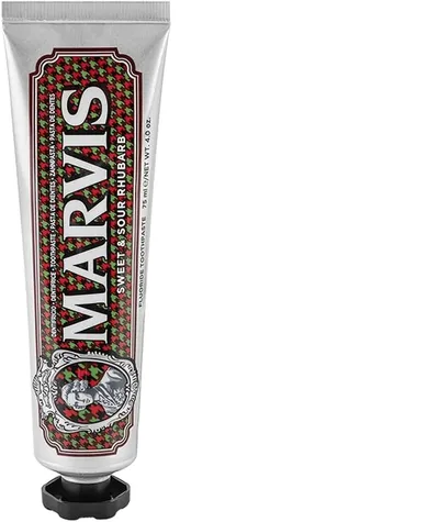 Marvis Sweet & Sour Rhubarb Mint Toothpaste (Słodko-kwaśna pasta do zębów `Rabarbar`)