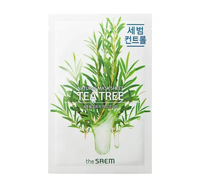 The Saem Natural Mask Sheet Tea Tree (Maska w płachcie z ekstraktem z liści drzewa herbacianego)