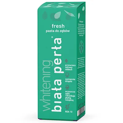 Biała Perła Whitening Fresh, Pasta wybielająca do zębów o właściwościach odświeżających