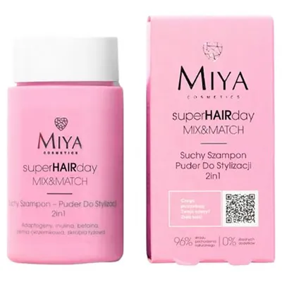 Miya Cosmetics superHAIRday, Mix & Match, Suchy szampon – puder do stylizacji 2 in 1