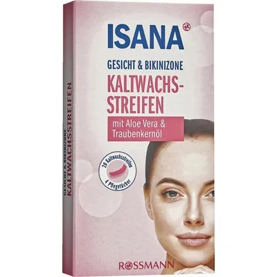 Isana Kaltwachsstreifen Gesicht & Bikinizone (Paski z woskiem do depilacji twarzy i okolic bikini)