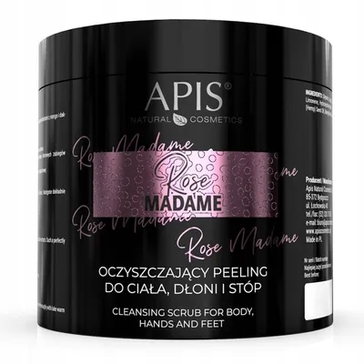 Apis Rose Madame, Oczyszczający peeling do ciała, dłoni i stóp