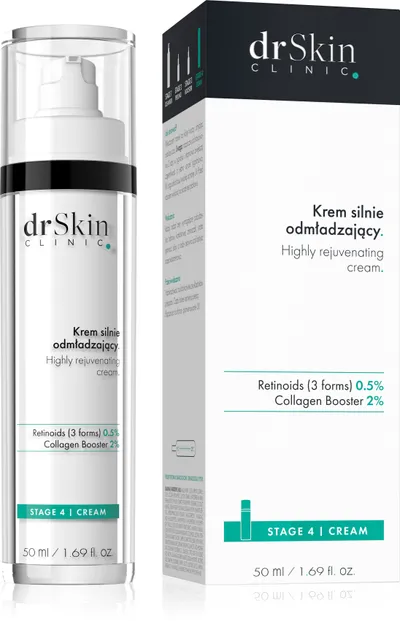 Dr Skin Clinic Krem silnie odmładzający z 3 formami retinoidów 0,5% i boosterem kolagenu 2%
