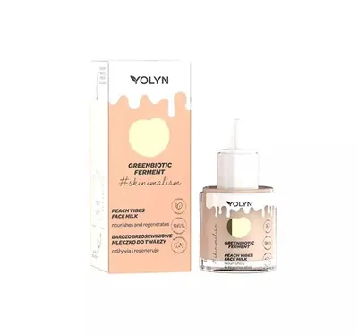 Yolyn Greenbiotic Ferment, Peach Vibes Face Milk (Bardzo brzoskwiniowe mleczko do twarzy)