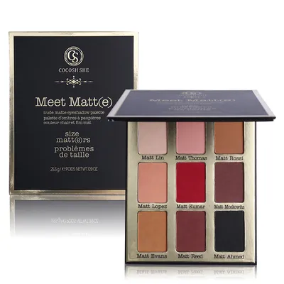 Cocosh She Meet Matt(e), Nude Matte Eyeshadow Palette (Paleta 9 cieni do powiek)