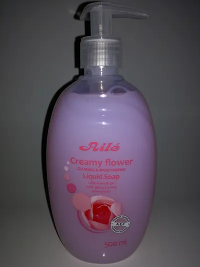 Aile Creamy Flower, Liquid Soap (Kremowe mydło w płynie z gliceryną i ekstraktem z owoców róży)