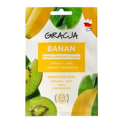 Gracja Maska na tkaninie energetyzująca  `Banan + Kiwi`