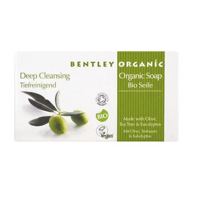 Bentley Organic Organic Soap with Olive, Tea Tree & Eucalyptus (Głęboko oczyszczające mydło z oliwek, olejku herbacianego i eukaliptusa)