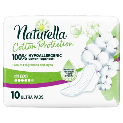 Naturella Cotton Protection, Podpaski ultra ze skrzydełkami Maxi