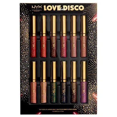 NYX Professional Makeup Love Lust Disco,  Slip Tease Lipstick Set (Zestaw błyszczyków do ust)