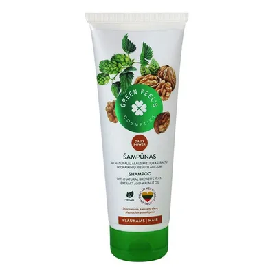 Green Feel's Cosmetics Szampon z naturalnym wyciągiem z drożdży piwnych i olejem orzechowym