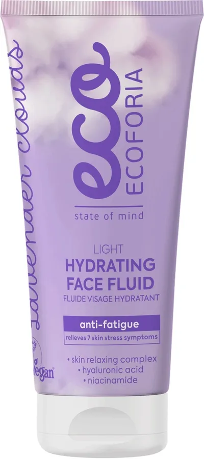 Ecoforia Lavender Clouds, Light Hydrating Face Fluid (Lekki fluid do twarzy nawilżający)