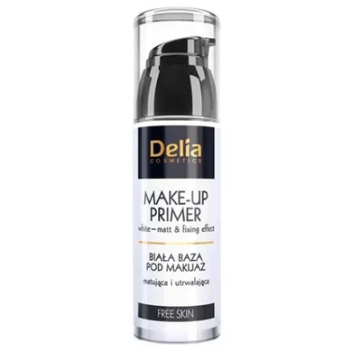 Delia Make-up Primer White - Matt & Fixing Effect (Biała baza po makijaż matujaca i utrwalająca)