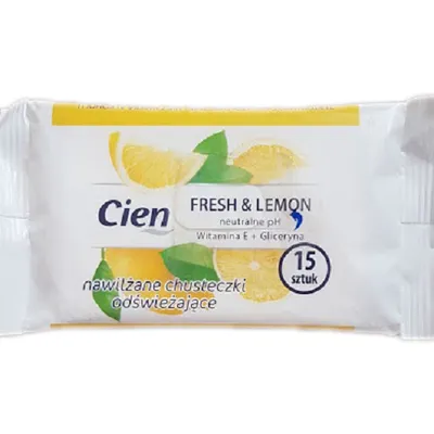 Cien Nawilżane chusteczki odświeżające `Fresh & Lemon`