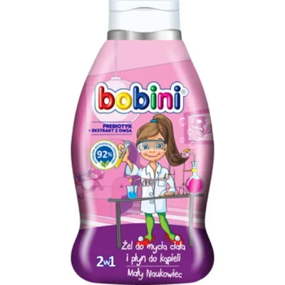 Bobini 2 w 1 Żel do mycia ciała i płyn do kąpieli `Mały Naukowiec`