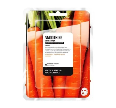 Farmskin Superfoods for Skin, Smoothing Sheet Mask Carrot (Wygładzająca maska w płachcie `Marchewka`)